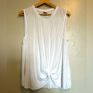 A new Day Elegant White Sleeveless Top